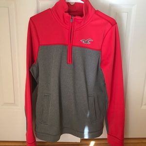 Red and gray Hollister pullover